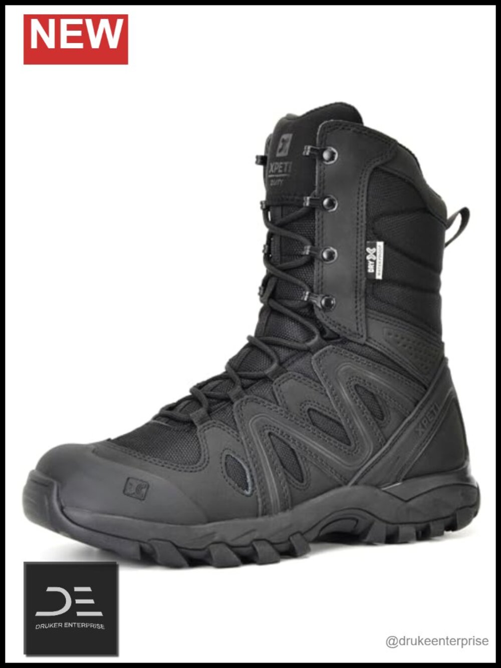 Waterproof Tactical Combat Boots with Steel Toe Cap